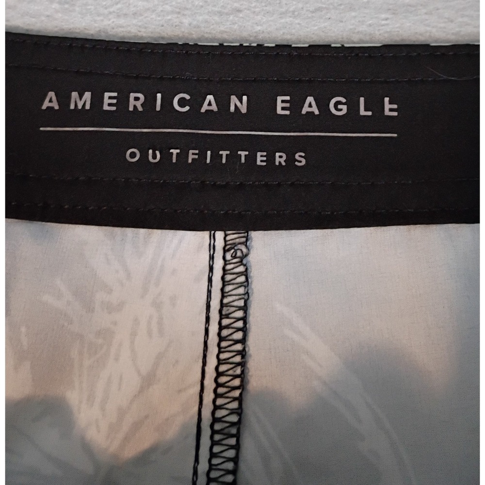 American Eagle Men's Size Large Swim Board Shorts Tropical Print Black/White - Picture 8 of 14